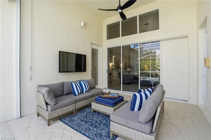 Covered Pool with TV