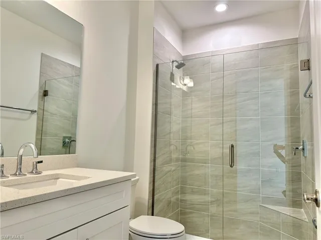 Jack and Jill bathroom with full-length shower