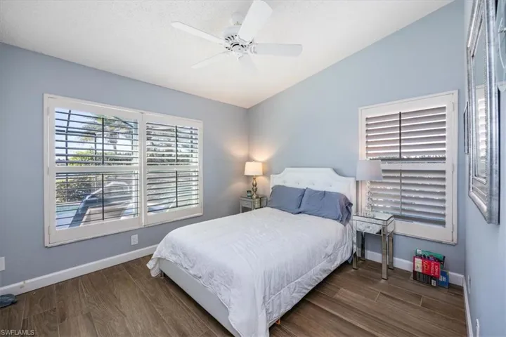 Well-appointed guest room with a lake view