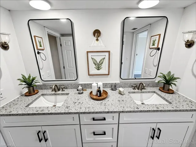 Bathroom with double vanity