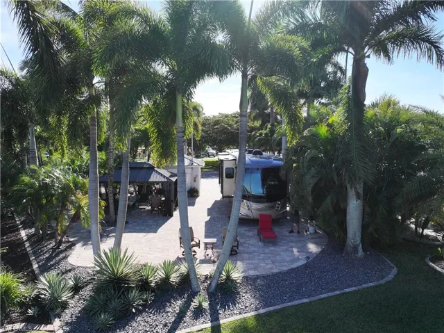 View of yard featuring a gazebo