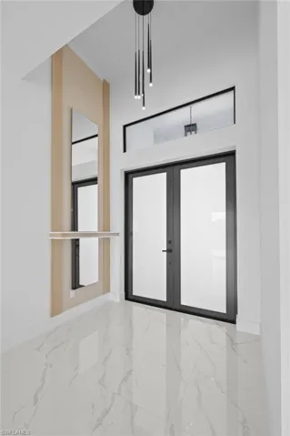 Foyer with french doors