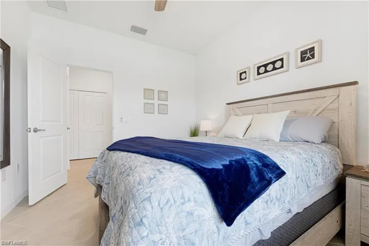 Bedroom featuring a ceiling fan