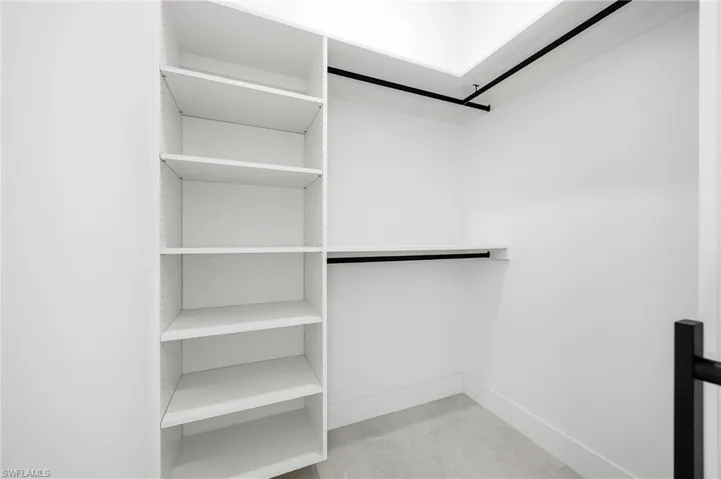 View of walk in closet