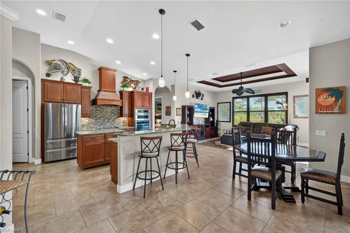 Eat in Kitchen with living room in the background