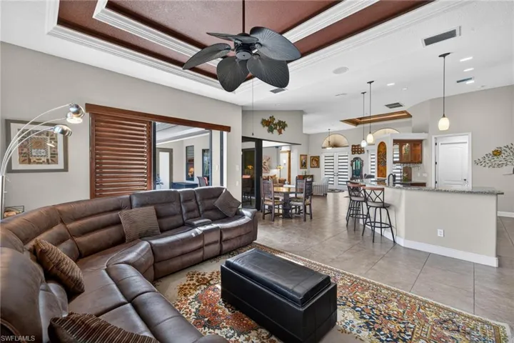 Living room towards the kitchen