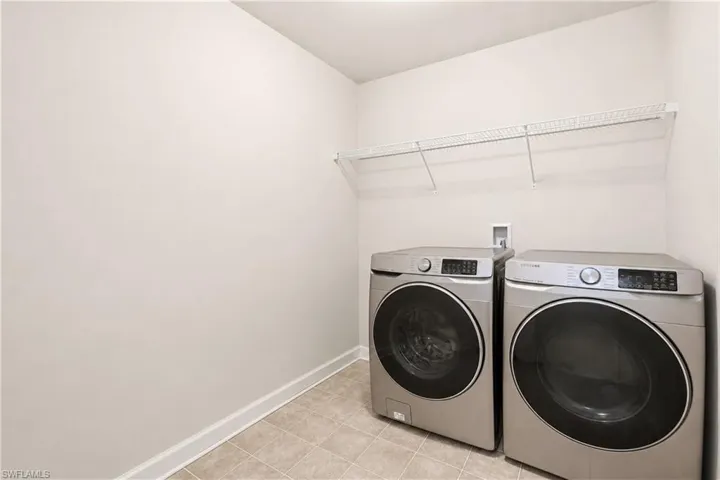 Spacious laundry room on the second floor