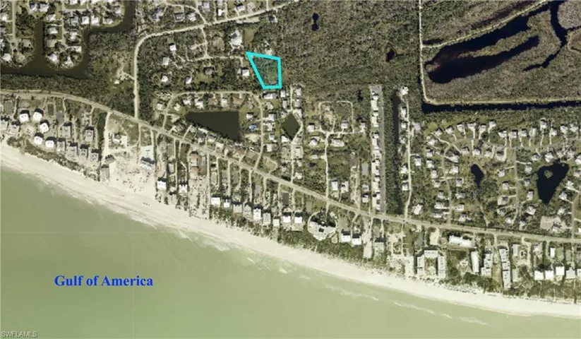 Aerial map of property and surrounding area