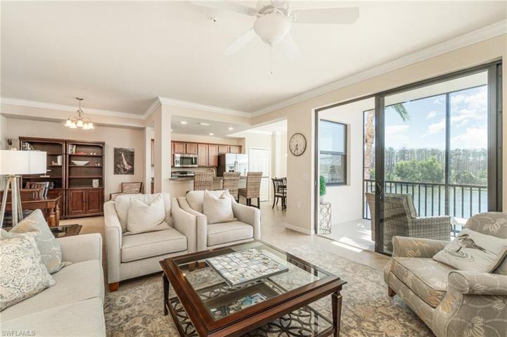 Beautiful family room with high end furnishings
