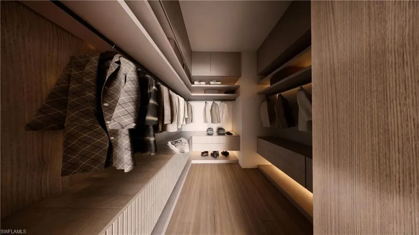 Rendering- Primary "His" Closet
