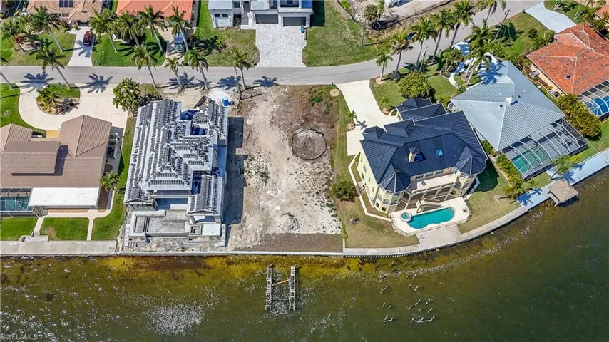 Aerial perspective of suburban area
