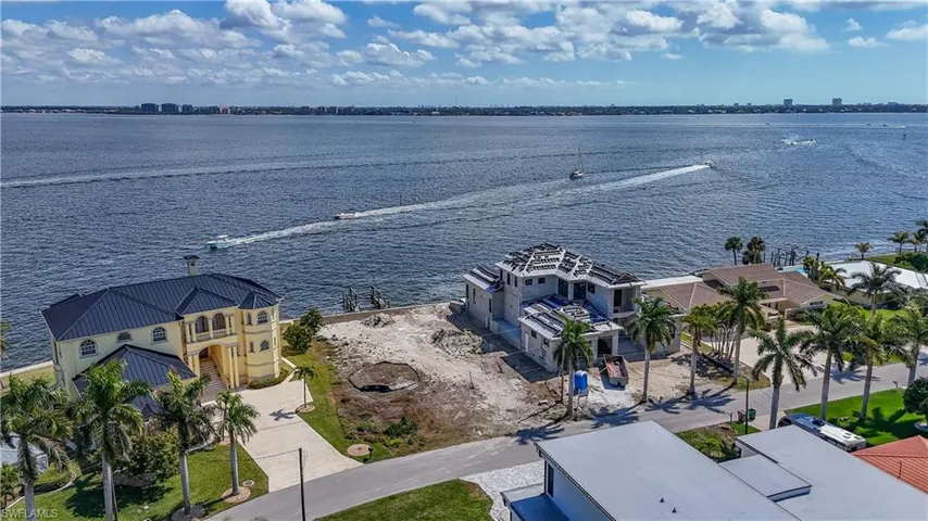 Drone / aerial view of a nearby body of water