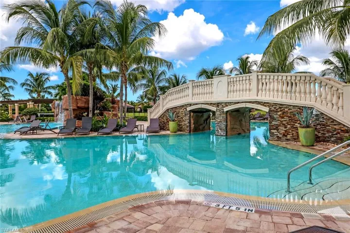 Community pool with stairway