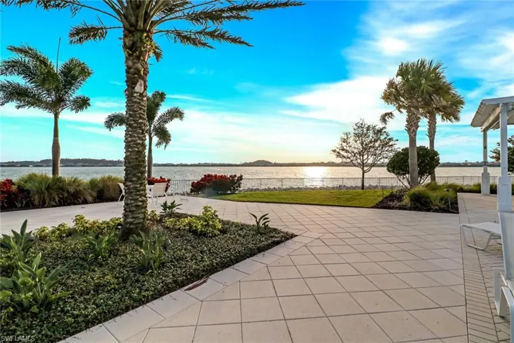 View of patio featuring a water view