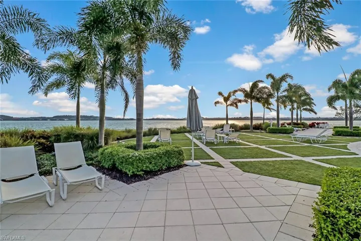 View of patio / terrace featuring a water view