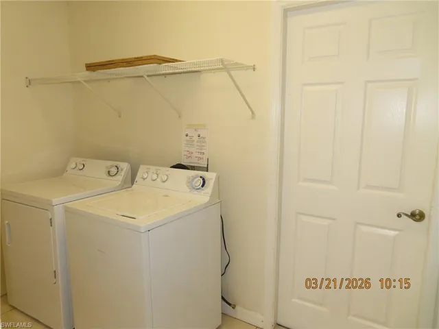 Laundry area featuring washer and dryer