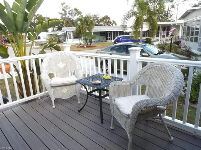 View of wooden deck