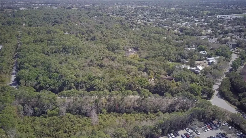 Drone / aerial view of a heavily wooded area