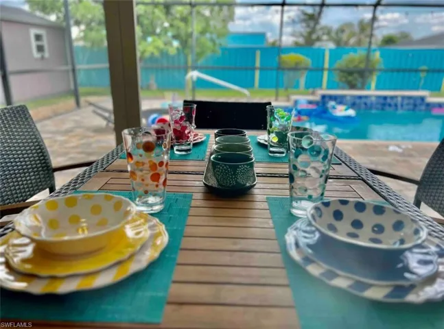 Outdoor dining area
