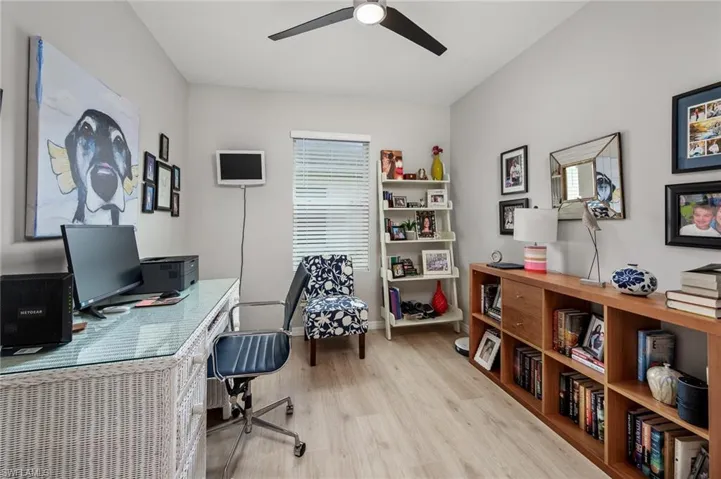 Den/Office with light LVP flooring