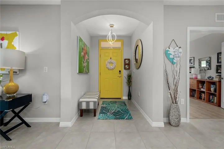 View of tiled foyer