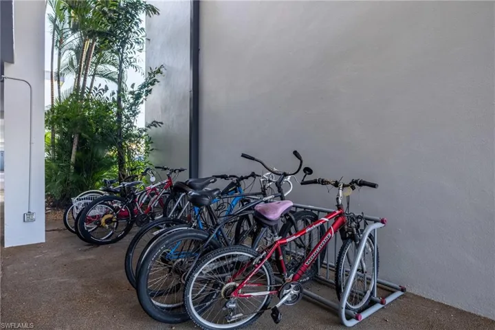 Dedicated bike storage area