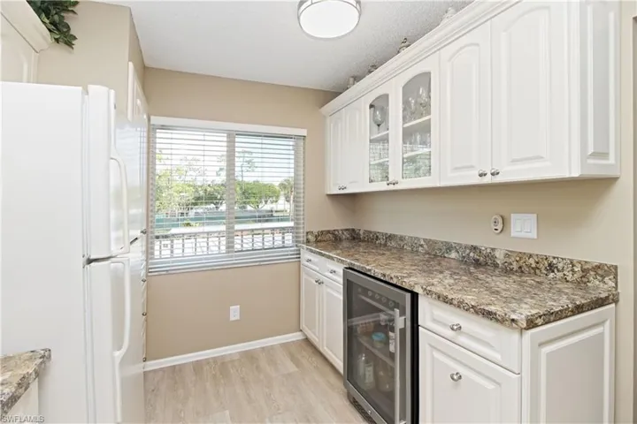 Extra bank of cabinets and beverage cooler
