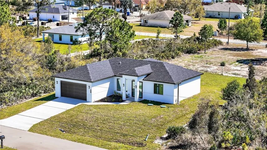 Aerial view of residential area