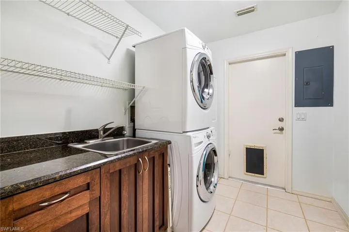 Laundry room with utility sink