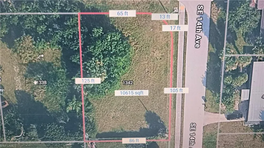 Map / location with property parcel outlined