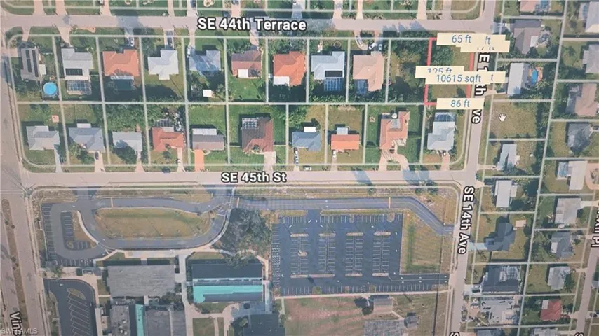 Aerial view of property's location featuring property boundaries highlighted