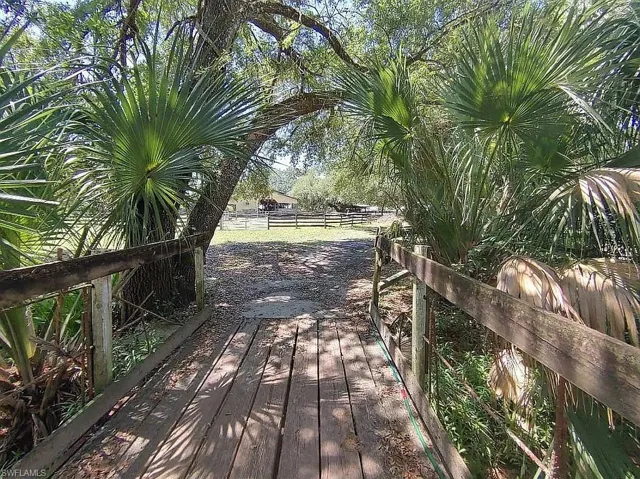 Bridge to backside of property