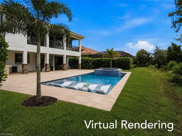 Virtual rendering showcasing the possibility of adding a pool and spa.