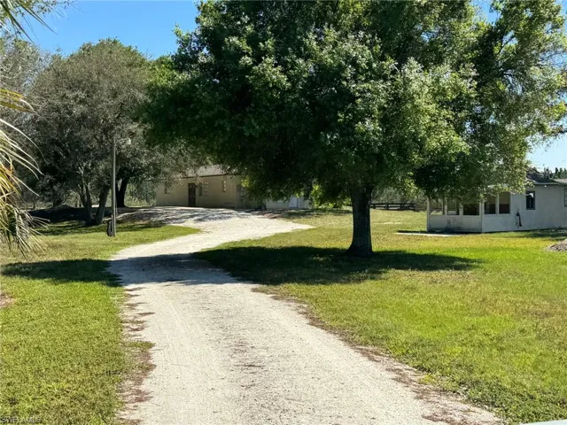 View of street featuring dirt driveway