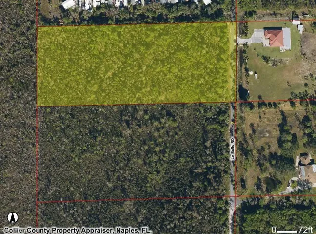 Map / location with property boundaries highlighted