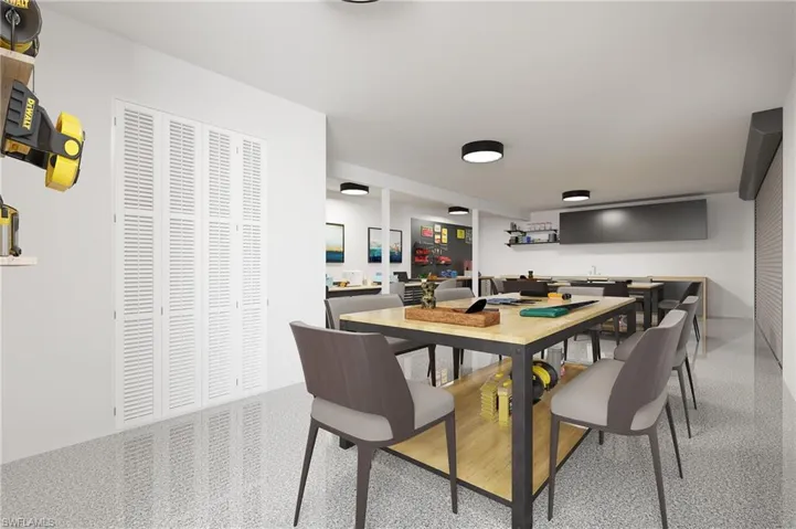 View of dining space