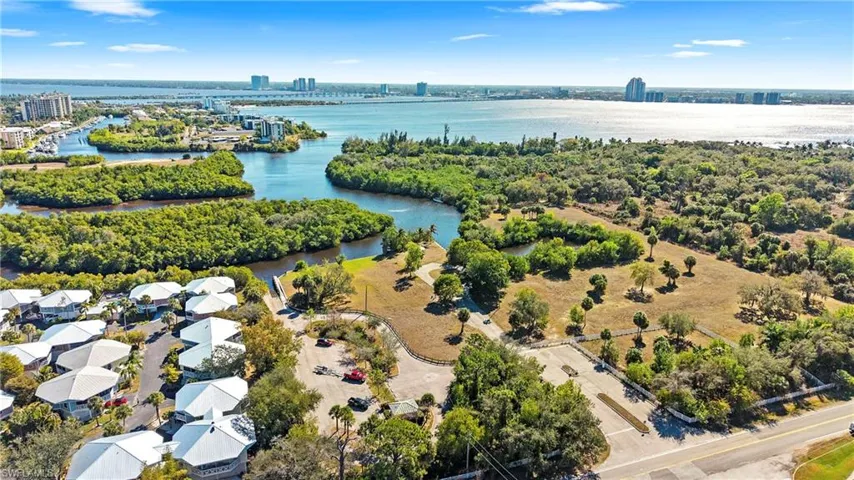 View of urban area with a nearby body of water