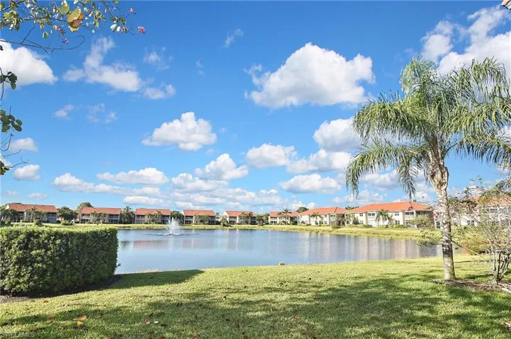 View of water feature with a residential view