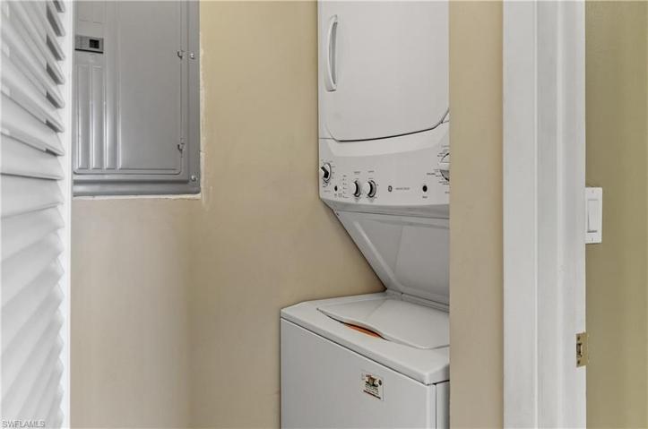 Laundry in unit, plus storage closet, new electric panel 2 years ago.
