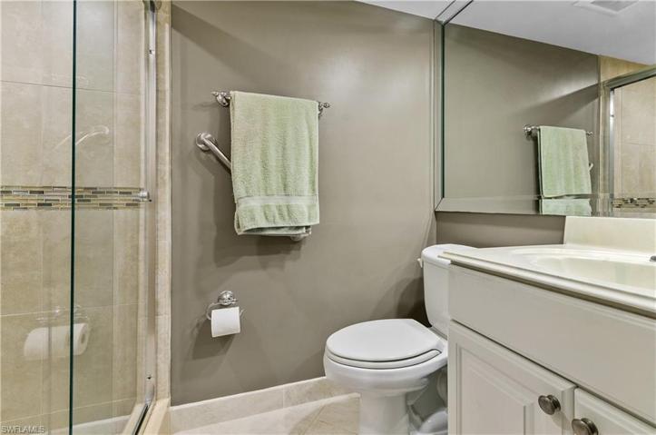 Renovated guest bathroom.