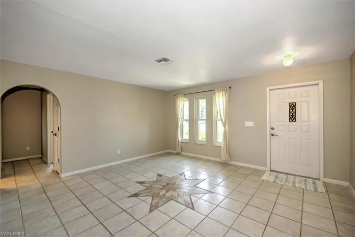 View of tiled entrance foyer
