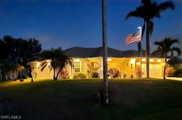 Lights all around this beautiful home, solar powered