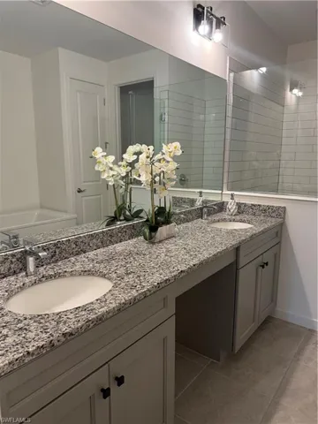 Ensuite double sink and vanity
