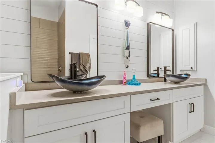 Bathroom with double vanity