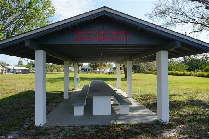 Peace River Shores Social Club Park picnic pavilion