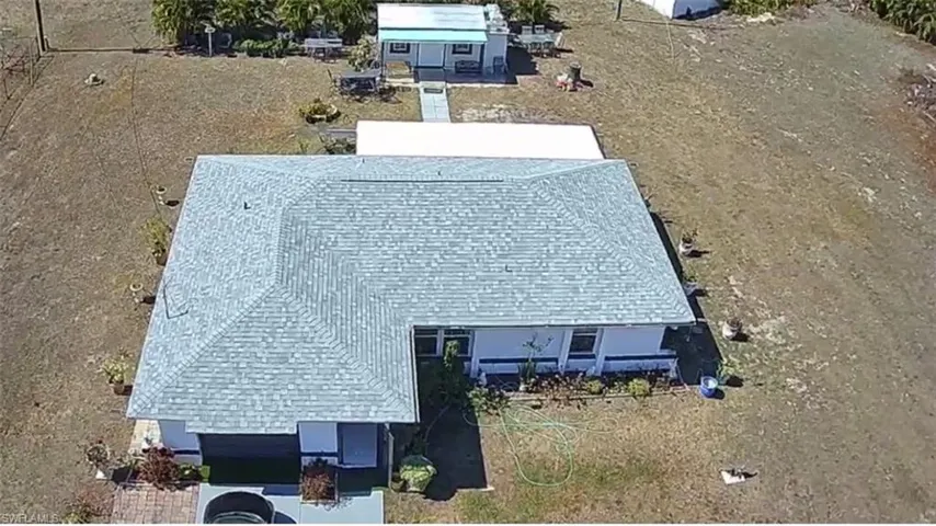View from above of property