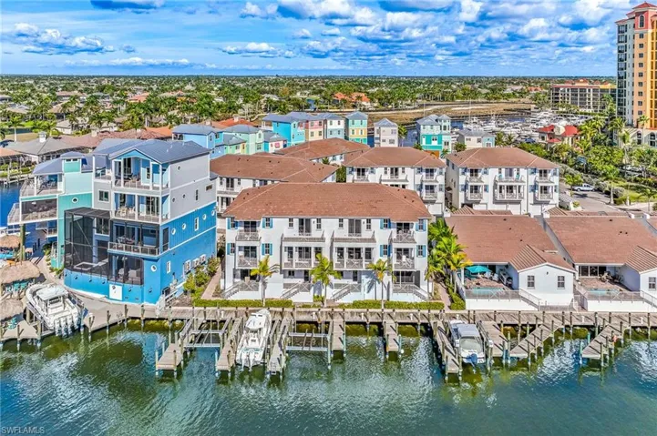 Drone / aerial view of a nearby body of water