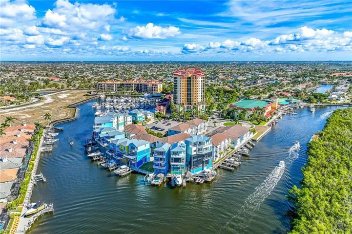 Drone / aerial view of a large body of water