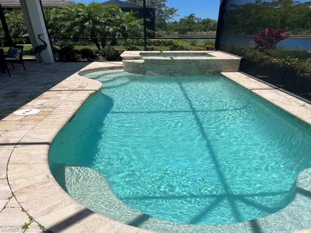 pool with spa