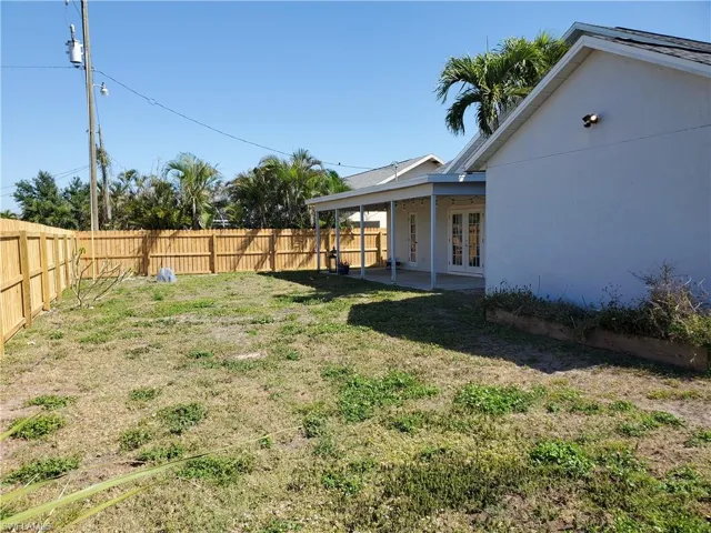 Backyard with plenty of room for a pool
